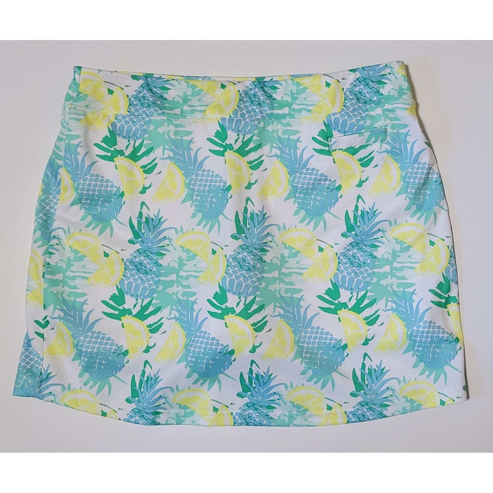 Pebble Beach Dry-Luxe Performance Skort, Pineapple Lemon Print